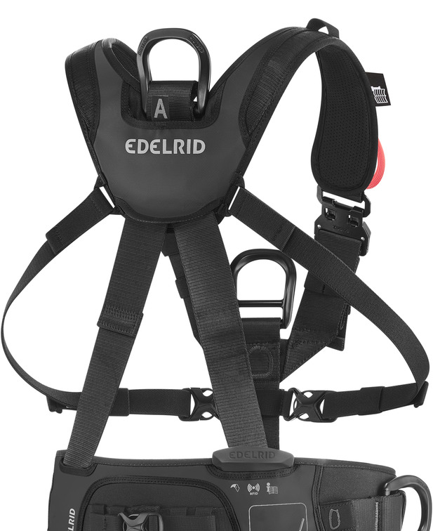 Edelrid Vertic Triple Lock Black - Full Body Harness - Challenges Unlimited
